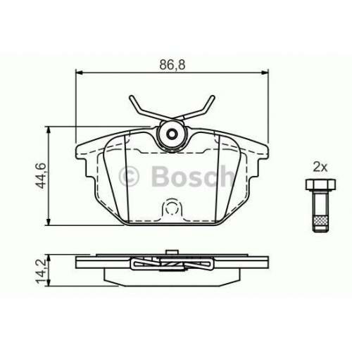 Disk Balata Fiat Marea, Tempra, Alfa Romeo 145, 146, 155 Arka - Bosch