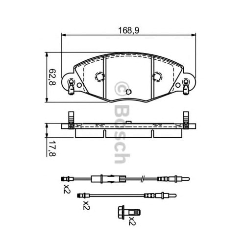 Disk Balata Citroen C5 2.2 HDI , 3.0 V6 Ön - Bosch