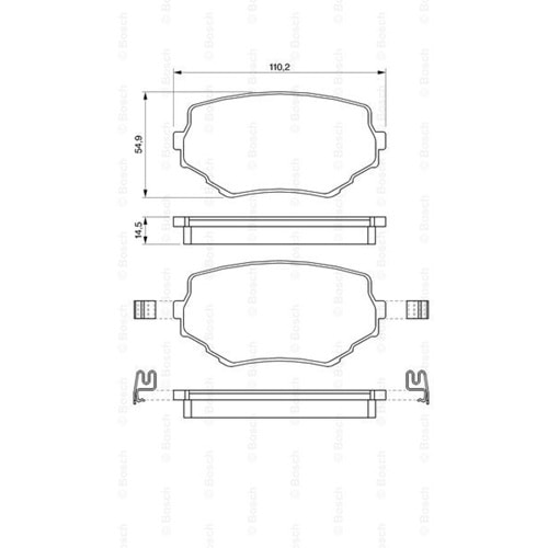 Disk Balata Suzuki Grand Vitara I, Vitara Ön - Bosch