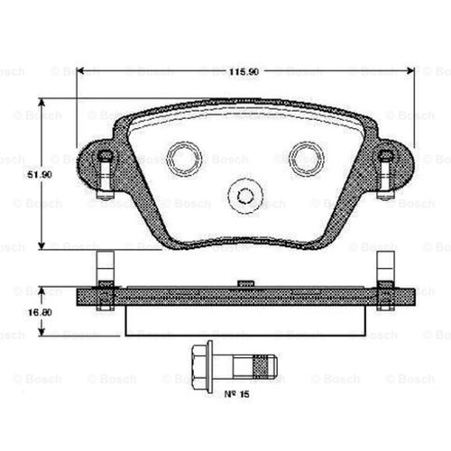 Disk Balata Ford Mondeo, Renault Kango Arka - Bosch