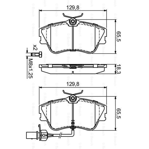 Disk Balata Vw T4 Fişli Ön - Bosch
