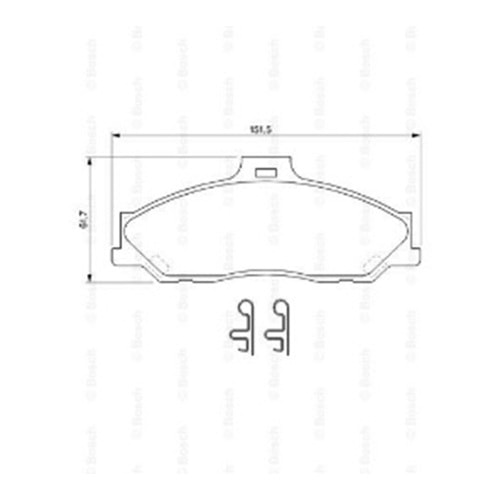 Disk Balata Ford Rancer, Mazda 4X4 Ön - Bosch