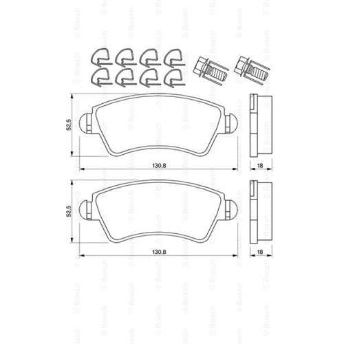 Disk Balata Peugeot 206, 306, Citroen X-Sara Ön - Bosch