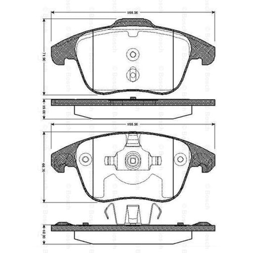 Disk Balata Peugeot 208, 308, 3008, Citroen C4 PİCASSO Ön - Bosch