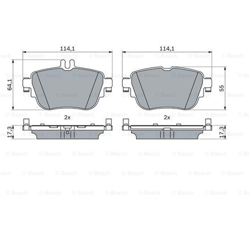 Disk Balata Mercedes E Serisi Arka - BOSCH
