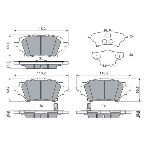 Disk Balata Toyota Arka - Bosch