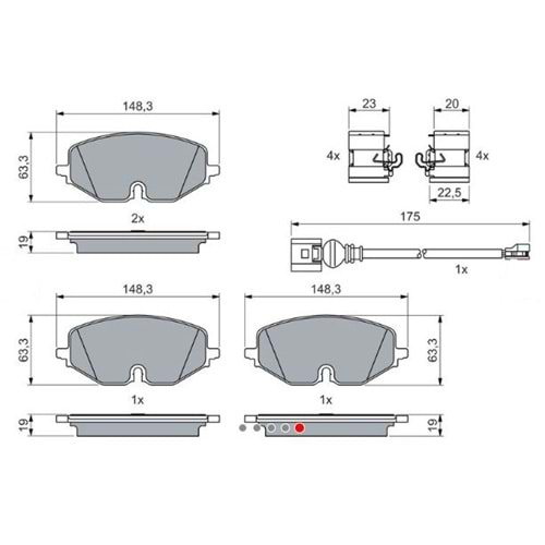 Disk Balata Ön Seat, Skoda, Vw, Cupra - Bosch