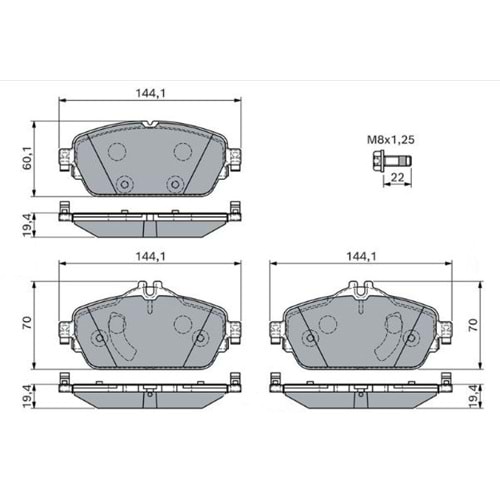 Disk Balata Mercedes GLA, CLA, C Serisi, E Serisi Ön - Bosch