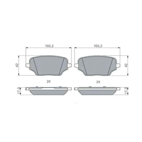Disk Balata Nissan Townstar, Mercedes Citan, Renault Kango - Arka