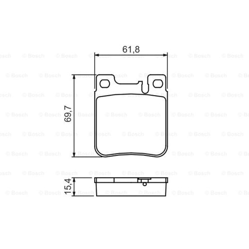 Disk Balata Mercedes C Serisi (W202) C 250 TD 93-00, S Class (W140) 3.2 91-98 Arka - Bosch