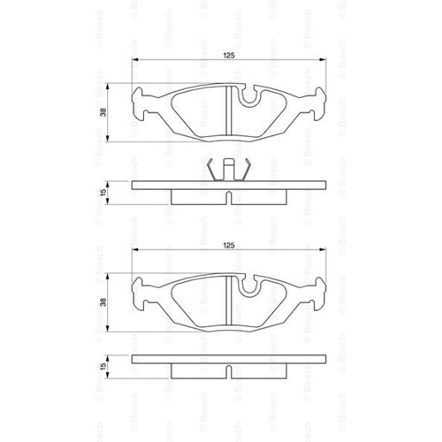 Disk Balata Volvo 480, 460, SAAB 9000, 900 Arka - Bosch