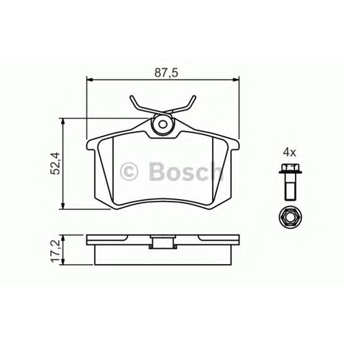 Disk Balata Vw Golf IV 1.4İ 16V, Renault Clio III, Nissan Micra Arka(KALIN) - Bosch*
