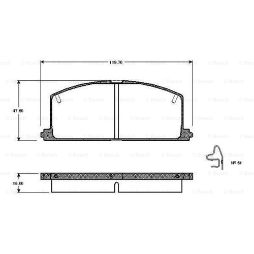 Disk Balata Toyota Corolla 1.3 Ön - Bosch