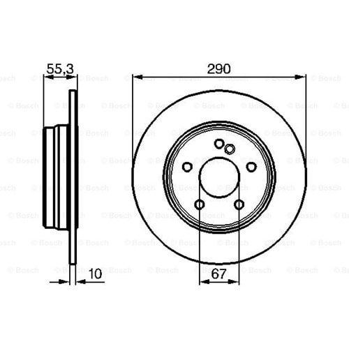 Fren Diski Mercedes 209, 210, 211 Arka - 290 MM - Bosch