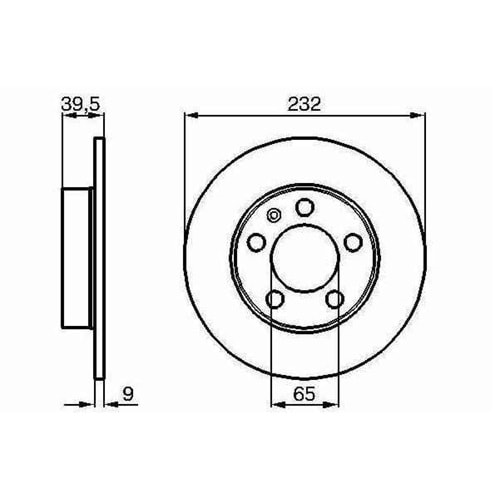 Fren Diski Vw, Audi, Seat, Skoda Arka - 232 MM - Bosch