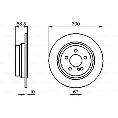 Fren Diski Mercedes E Serisi w211 Kasa Arka - 300 MM - Bosch