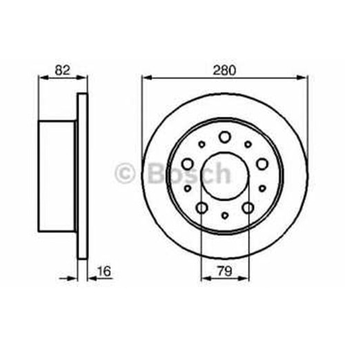 Fren Diski Fiat Ducato, Peugeot Boxer, Citroen Jumper 02>06 18Q Arka - 280 MM -