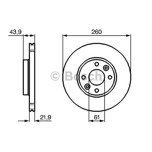 Fren Diski Renault Clio, Modus, Nissan Micra, Note, Dacia Sandero, Symbol Ön - 260 mm