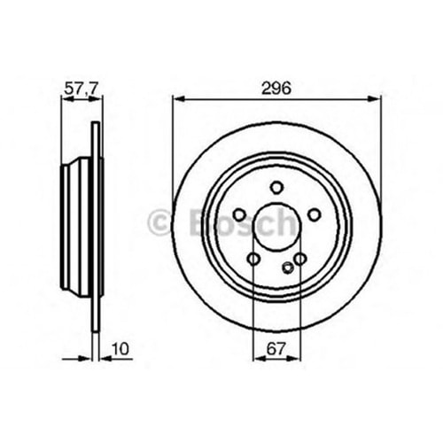 Fren Diski Mercedes Vito, Viano W639 03> Arka - 296 MM - Bosch
