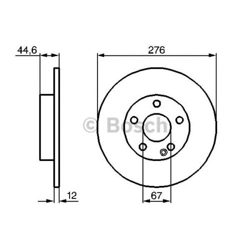 Fren Diski Mercedes A 150, A 160 Ön - 276 MM - Bosch