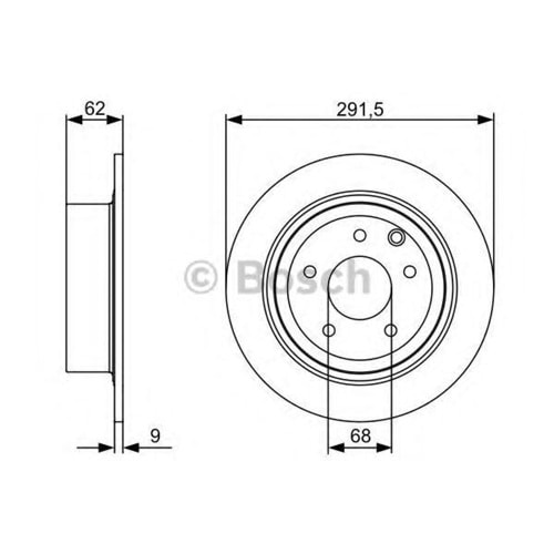 Fren Diski Nissan Qashqai 1.5 DCİ-1.6, 2.0 DCİ Arka - 292 MM - Bosch