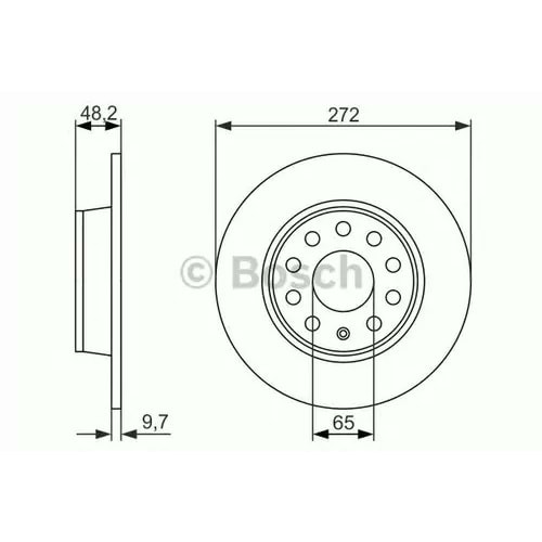 Fren Diski Vw, Audi A3, Skoda Arka - 272 mm - BOSCH