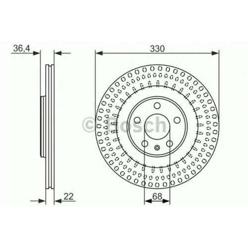 Fren Diski Vw, Audi A4, A5, Q7 Arka - 330 MM - Bosch