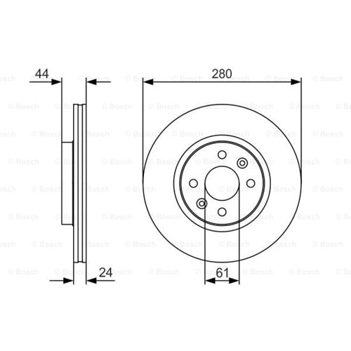 Fren Diski Renault Megane II, Laguna I, II, Grand SCENİC Ön - 280 MM - Bosch