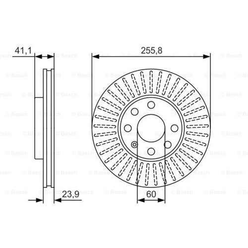 Fren Diski Opel Astra G 1.4, 1.6 Ön - 256 MM - Bosch