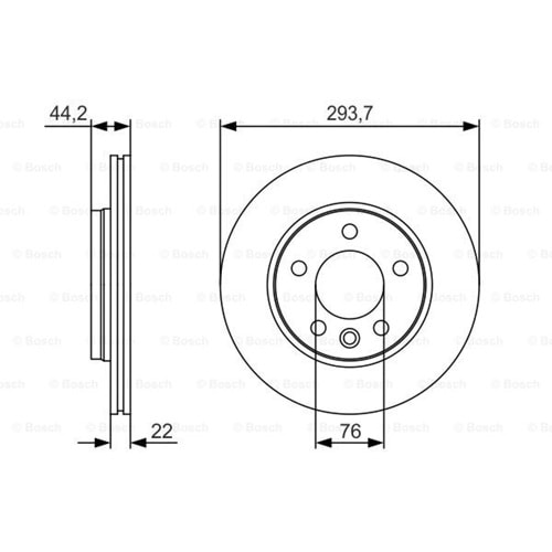 Fren Diski Vw Transporter V-VI 03> Arka - 294 MM - Bosch