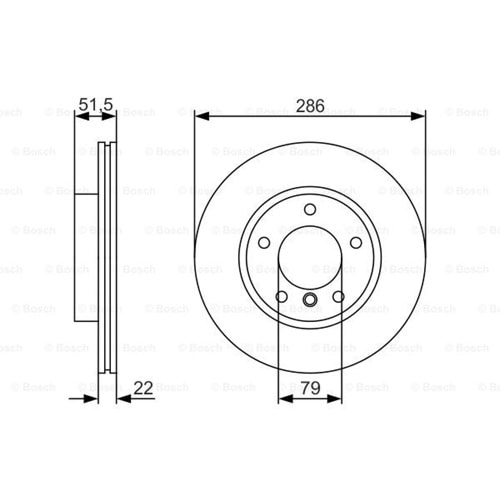 Fren Diski Bmw E36, E46, Z3, Z4 Ön - 286 MM - Bosch