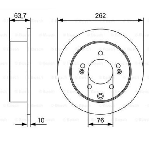 Fren Diski Kia Cerato, Soul, Shuma Arka - 262 MM