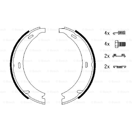 EL Fren Balata Mercedes 124, 201, 202, 190 Kasa (En : 21 mm) - Bosch