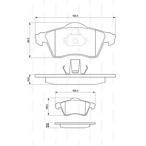 Disk Balata Vw Transporter T4 FİŞSİZ Ön - Bosch
