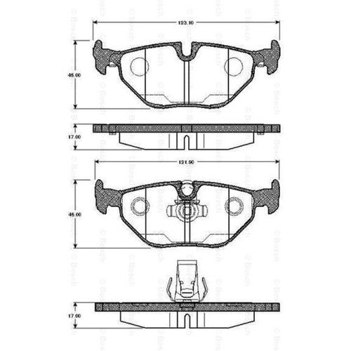 Disk Balata Bmw 5 (E39) Arka - Bosch