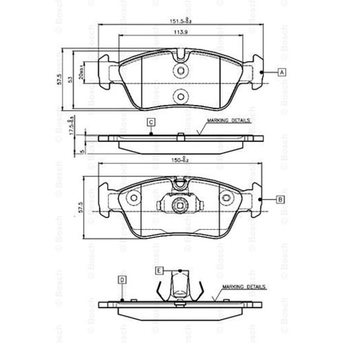 Disk Balata Bmw E36, E46, E87 Ön - Bosch
