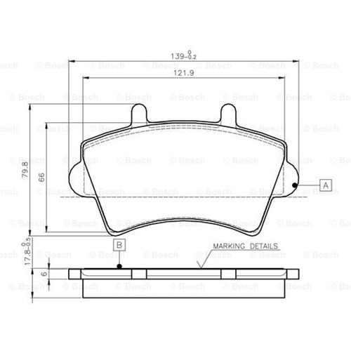Disk Balata Renault Master, Opel Movano Ön - Bosch