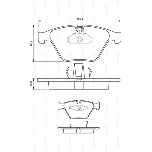 Disk Balata Bmw E60, E61 Ön - Bosch