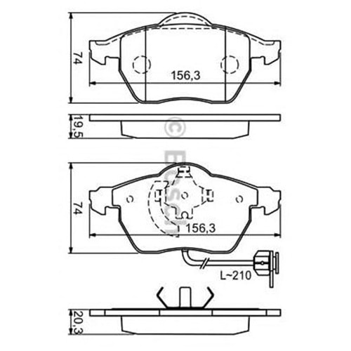 Disk Balata Audi, Seat, Skoda - Bosch