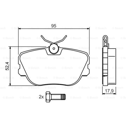 Disk Balata Mercedes 201(190E), Bmw E30 Ön - Bosch