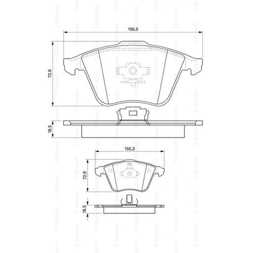 Disk Balata Volvo S40, V40, SAAB 9-3 Ön - Bosch