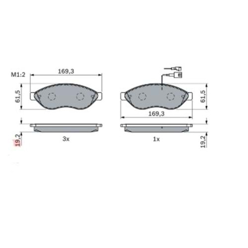 Disk Balata Fiat Ducato, Peugeot Boxer, Citroen Jumper Ön - Bosch