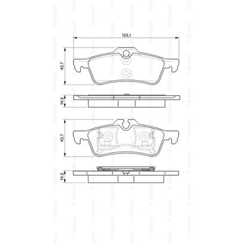 Disk Balata Mini Cooper, Mini One, Honda Civic, Toyota Yaris Arka - Bosch