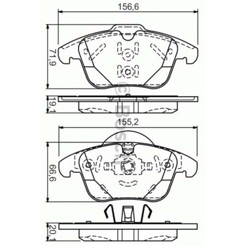 Disk Balata Ford, Jaguar, Citroen, Land Rover Ön - Bosch