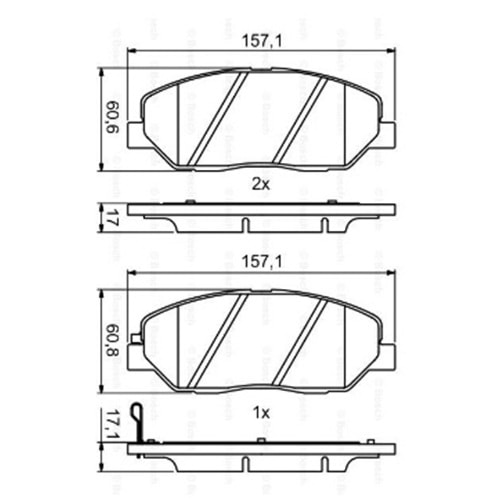 Disk Balata Hyundai Santa Fe, Ssangyong Korando, Kia Sorento II Ön - Bosch