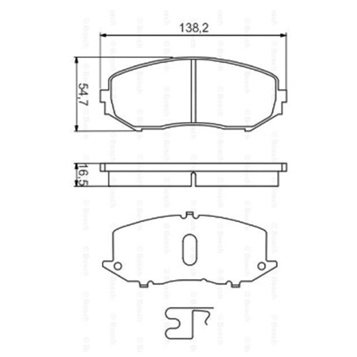 Disk Balata Suzuki Grand Vitara II 05-15 Ön - Bosch