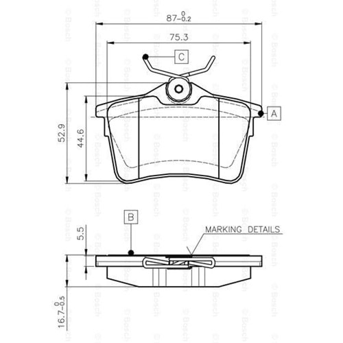 Disk Balata Peugeot Partner, 308, Citroen Berlingo Arka - Bosch
