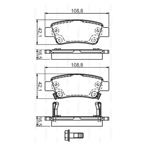 Disk Balata Honda CR-V III, CR-V IV Arka - Bosch