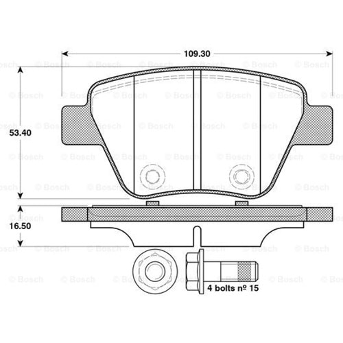 Disk Balata Vw, Seat, Skoda, Audi, Ford, Arka - Bosch