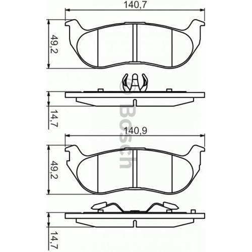 Disk Balata Cherokee 01-08, Wrangler II 96-08, Ford Arka - Bosch